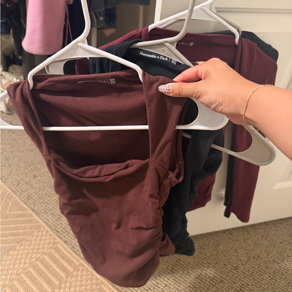 Abercrombie & Fitch Square-Neck Top Bundle (XXS)